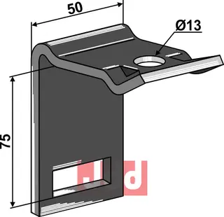 Holder til tand 32 x 10