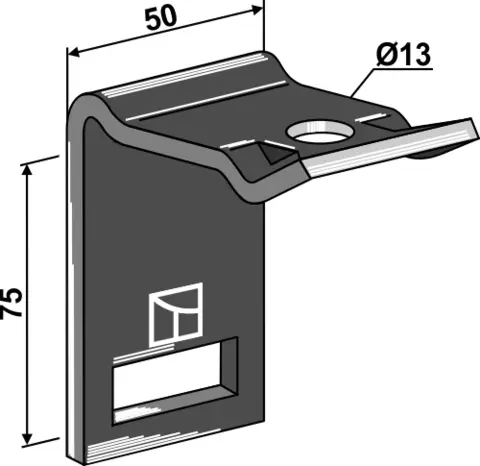 Holder til tind 50x6 hull 13