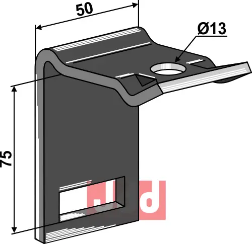 Holder til tand 32 x 10 - JDD Utstyr