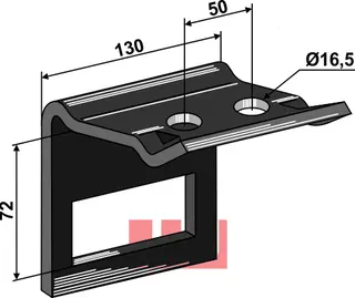 Holder til tand 90x13