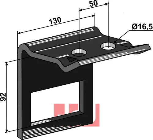 Holder til tand 90x13 - JDD Utstyr