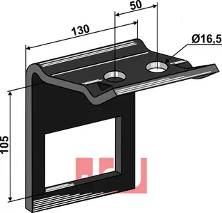 Holder til tand 90x13  & overdel 90x11