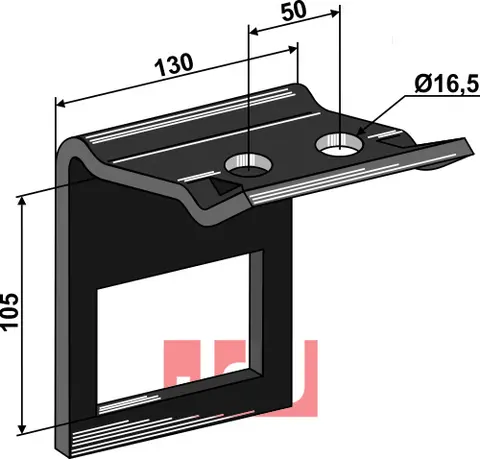 Holder til tand 90x13  &amp; overdel 90x11