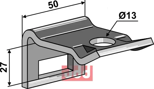 Holder til tand 32 x 12 - JDD Utstyr