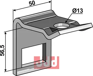 Holder til tand 32 x 10