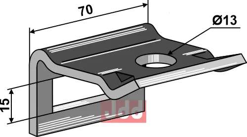 Holder til tand 40 x 12 - JDD Utstyr