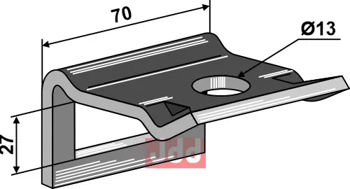 Holder til tand 40 x 12 - JDD Utstyr