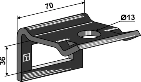 Bladfjær overdel 70x8 hull 13