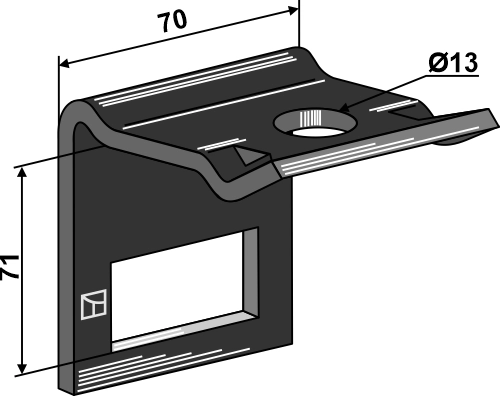 Klemme for tine 40x12 Passer til ukjent merke