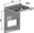 Holder til tind 70x8 hull 13