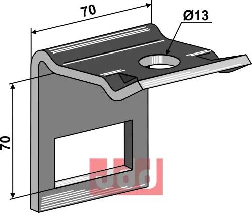 Holder til tand 45 x 12 & - JDD Utstyr