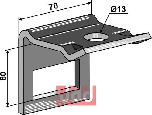Holder til tand 45 x 10 - JDD Utstyr