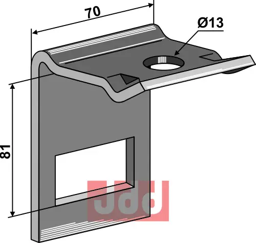 Holder til tand 45 x 12 - JDD Utstyr