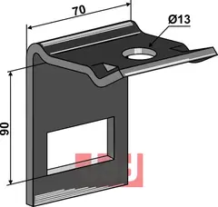 Holder til tand 45 x 12