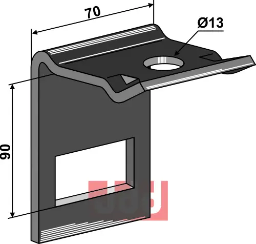 Holder til tand 45 x 12 - JDD Utstyr