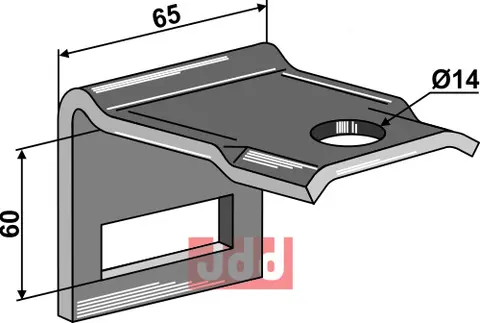 Holder til tand 45 x 10