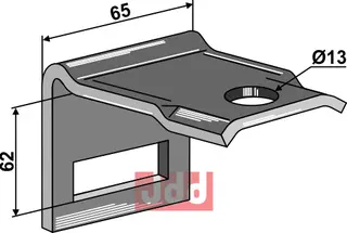 Holder til tand 45 x 12