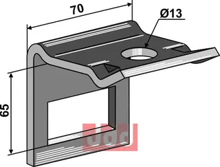 Holder til tand 45 x 12