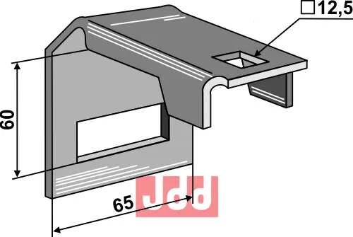 Holder til tand 45 x 10 - JDD Utstyr