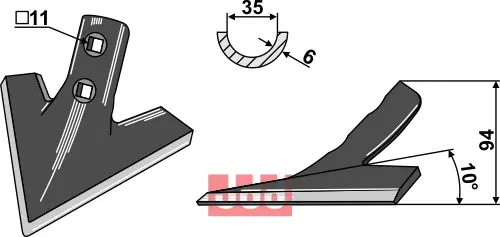 Gåsefot-skjær 150 x 6 - JDD Utstyr