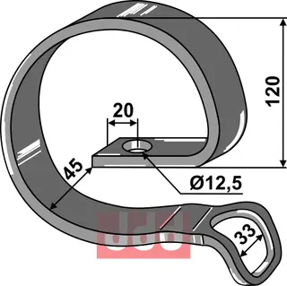 Reinforcing spring for elastic tine Rau/Amazone / BBG