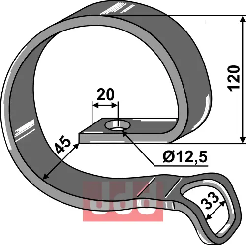 Reinforcing spring for elastic tine - JDD Utstyr