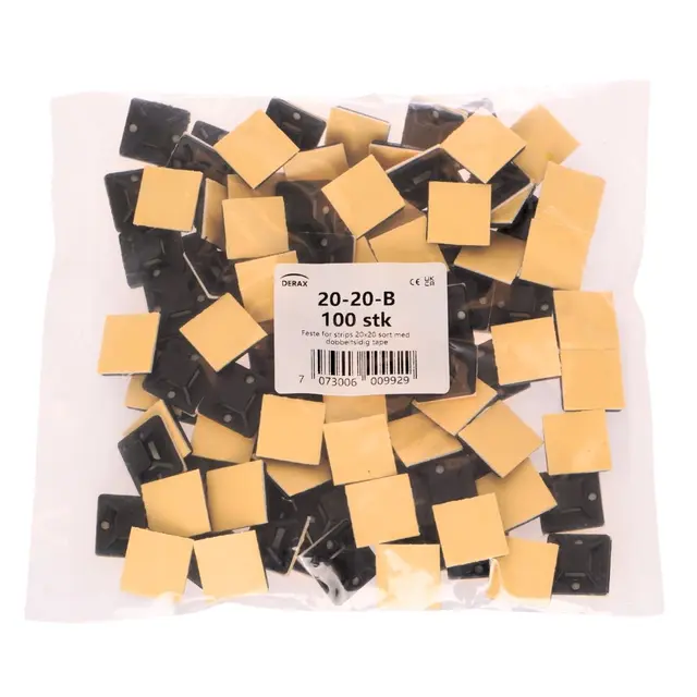 Sett med 500stk Strips fra 120 til 370mm og 100 fester for strips 