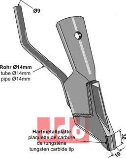 Quick change såskjær - 19mm Bourgault