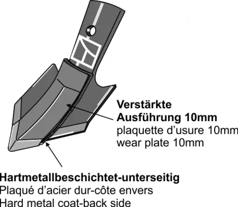 Gåsefotskjær hurtigskift 100x6 mm Til Serie 100 und Serie 200