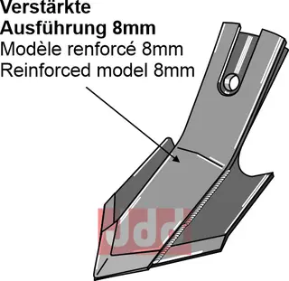 Quick change gåsefodsskjær  180x8mm Bourgault