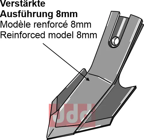 Quick change gåsefodsskjær  180x8mm - JDD Utstyr