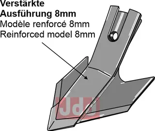 Quick change gåsefodsskjær  140x8mm Bourgault