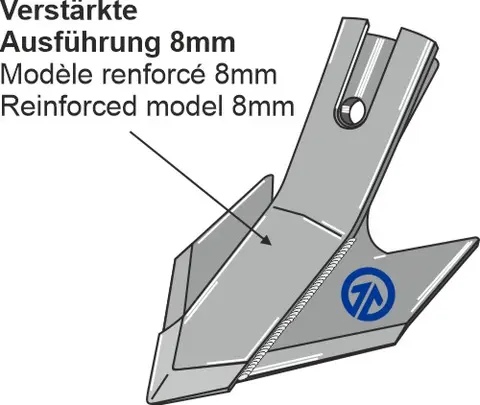 Gåsefotskjær hurtigskift 140x8 mm Til Serie 200