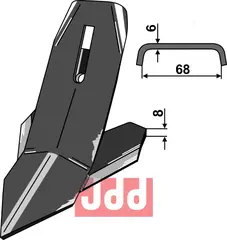 Quick change gåsefodsskjær 180x8mm Bourgault