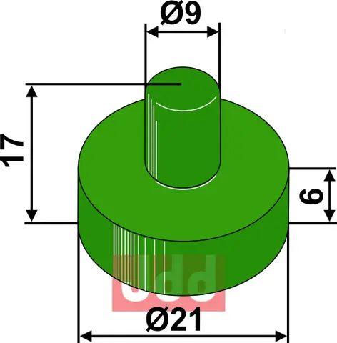 Fjær element (plast) til BOURGAULT Lengde 17 cm, Ø 21 mm