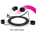 Cord EV Type 2 Ladekabel 7.5 meter 32A/ 22kW Trefase Type 2 elbillader