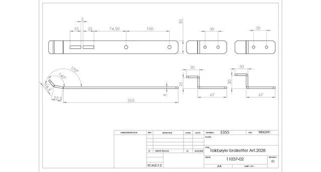 Universalt rails-feste til LEDbar - JDD Utstyr