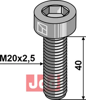 Umbraco bolt M20x2,5 - 10.9