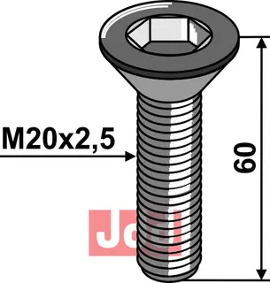 Umbracobolt M20x2,5x60 - 10.9 u. Mutter