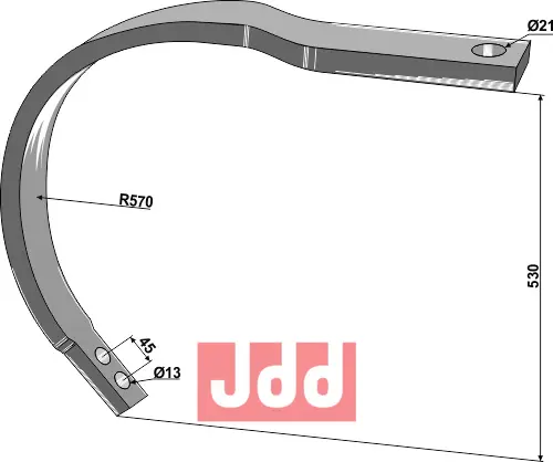 C-Tand 50 x 25 - venstre - JDD Utstyr