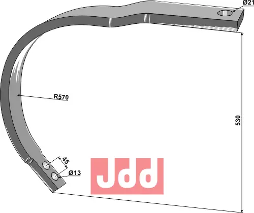 C-Tand 50 x 25 - høyre - JDD Utstyr