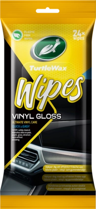 Turtle Wax Wipes Vinyl Gloss Flatpack 24 slitesterke rengjøringskluter