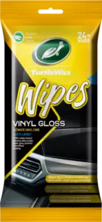 Turtle Wax Wipes Vinyl Gloss Flatpack 24 slitesterke rengjøringskluter