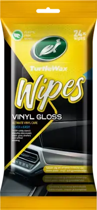 Turtle Wax Wipes Vinyl Gloss Flatpack 24 slitesterke rengjøringskluter 