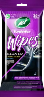 Turtle Wax Wipes Clean-Up Flatpack 24 slitesterke rengjøringskluter