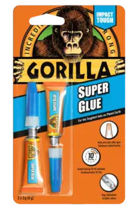 Gorilla Superlim i tuber på 2x3 gram Lynraskt og Supersterkt på 30 sekunder