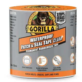 Gorilla Waterproof Patch & Seal Clear Permanent reparasjonstape 2,4 m