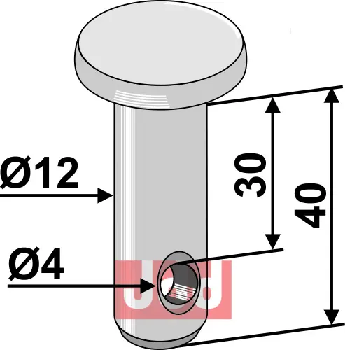 Splitt bolt Ø12x40 - JDD Utstyr