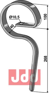 Harvetann 25x8 - lige