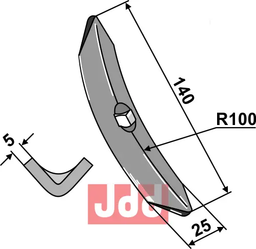 Harvspiss 140x25x5mm - JDD Utstyr